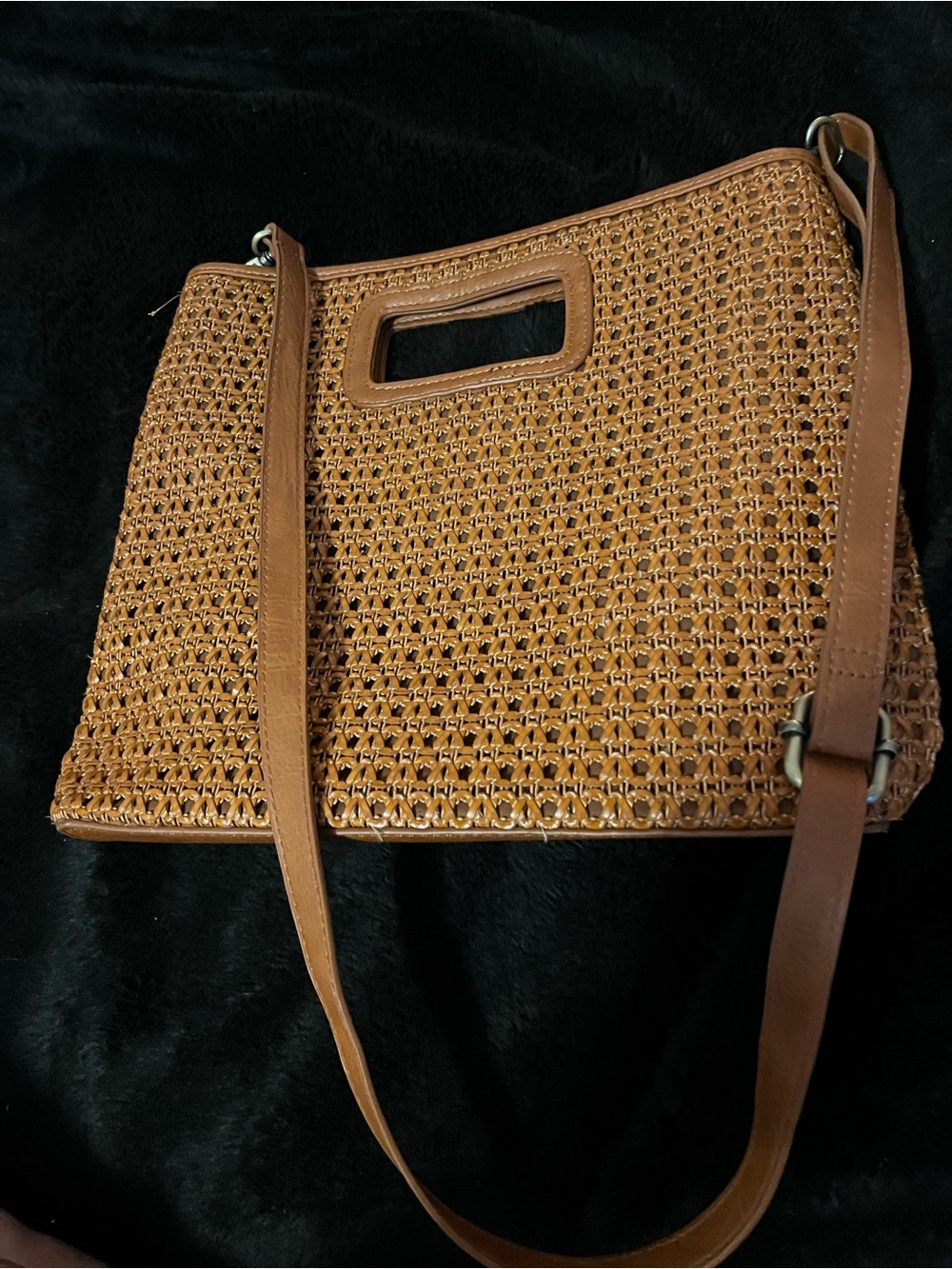 Woven retro style purse